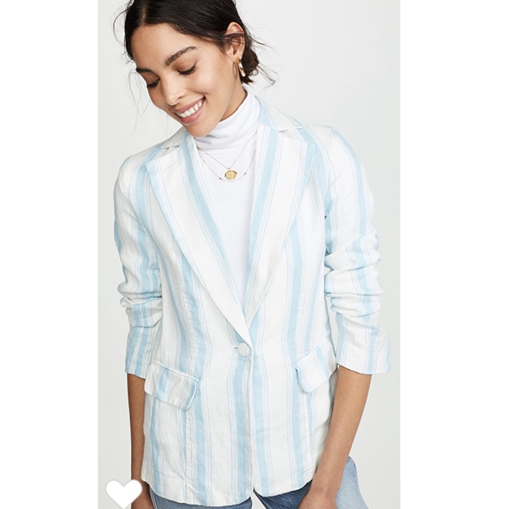 ✨NWT Frame Linen Classic Stripe Blazer